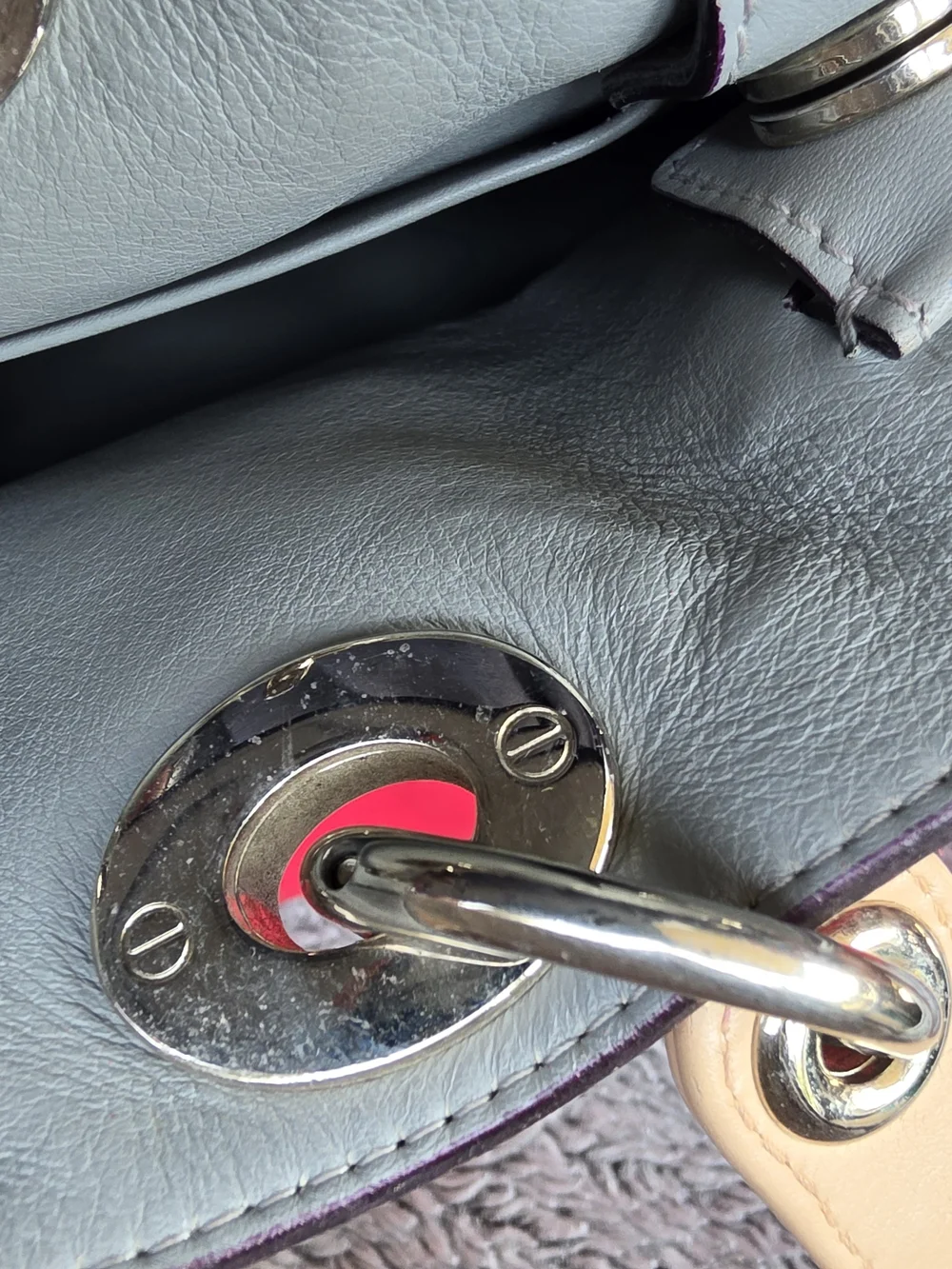 Dior Pink and Beige Leather Top-Handle Tote